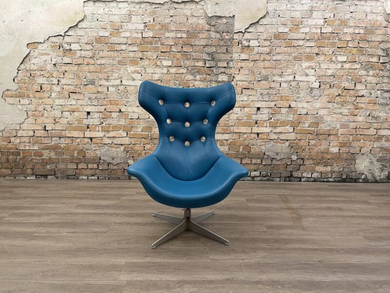 Poltrona-Frau-Regina-Swivel-Chair-blauwgroen-TheReSales