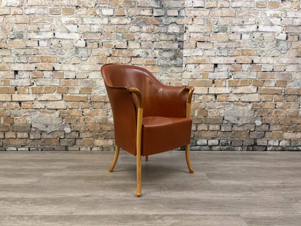 Fauteuil-Giorgetti Progetti-64220-Leer-Hout-TheReSales