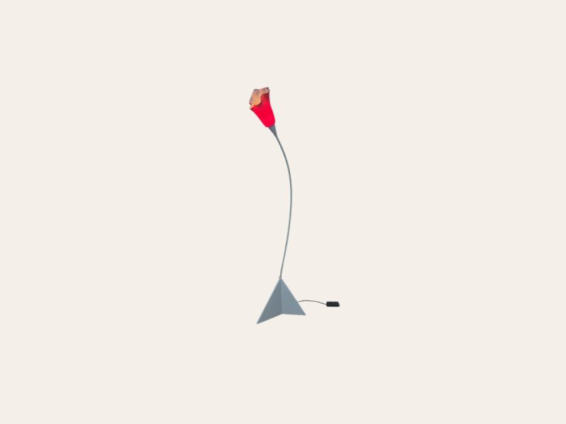 Vloerlamp-Murano-Due-rood-TheReSales