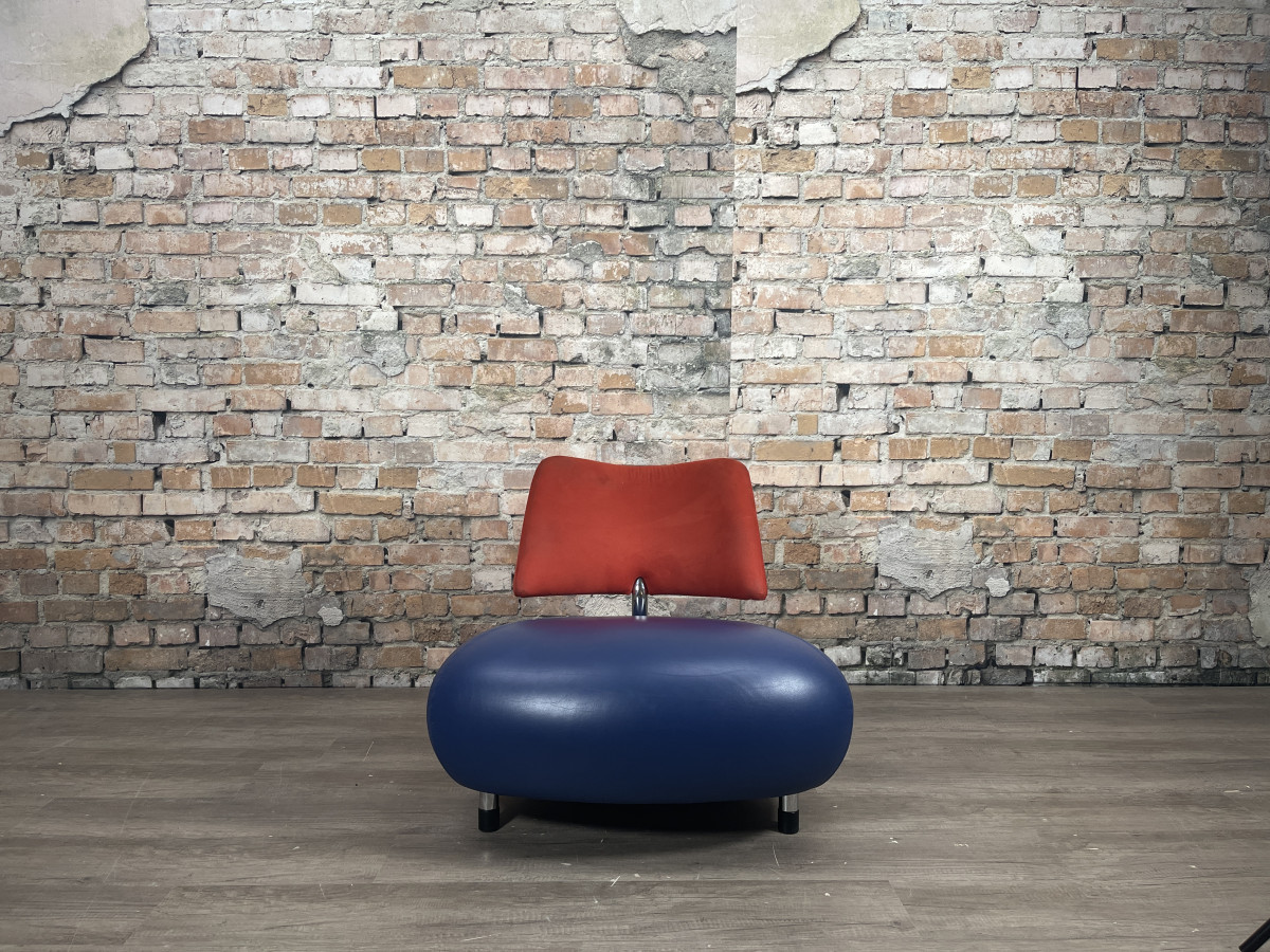 Fauteuil-Leolux-Pallone-blauw-rood-TheReSales