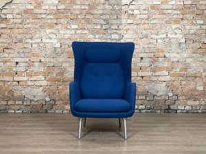 Fauteuil-Fritz-Hansen-Ro-Chair-blauw-TheReSales