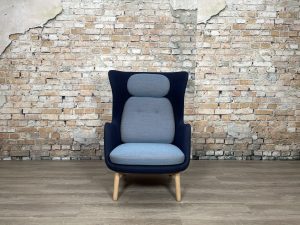 Fauteuil-Fritz-Hansen-Ro-Chair-bleu clair-TheReSales