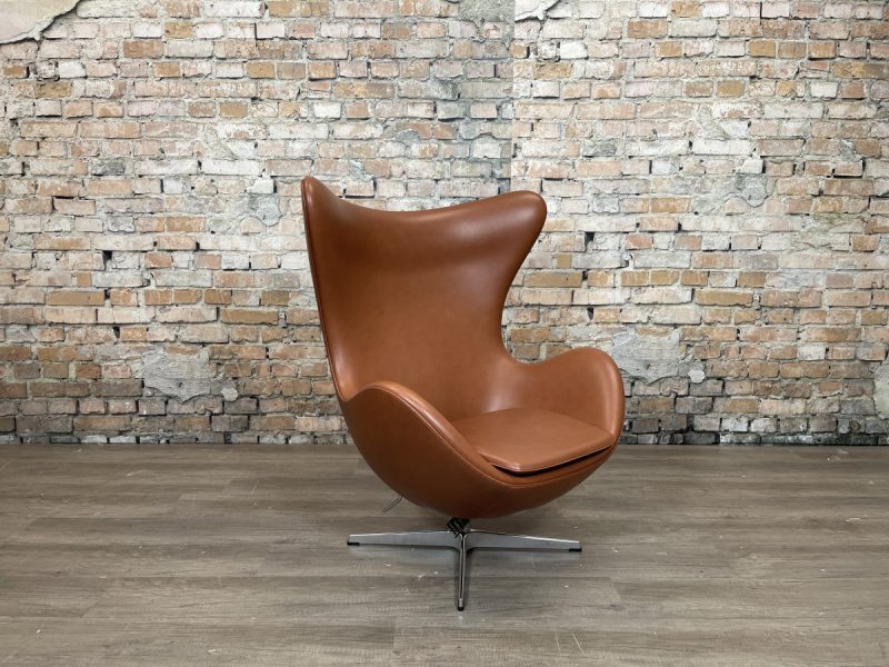 Fritz Hansen-Egg-Chair-cognac-fauteuil-TheReSales