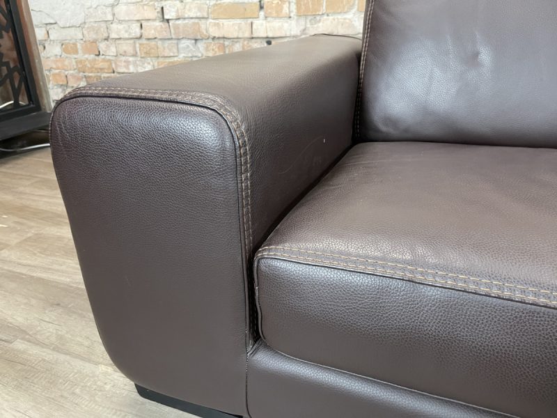 Roche Bobois "Chocolat" Upholstered Leather Sofa - Afbeelding 3