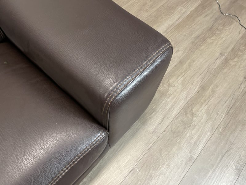 Roche Bobois "Chocolat" Upholstered Leather Sofa - Afbeelding 6