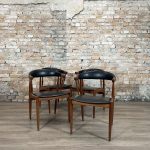 Broderna Andersen Vintage Rosewood and Skai Chairs set - Afbeelding 3