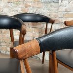Broderna Andersen Vintage Rosewood and Skai Chairs set - Afbeelding 4