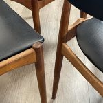 Broderna Andersen Vintage Rosewood and Skai Chairs set - Afbeelding 8