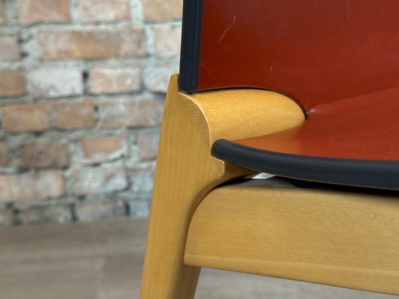 Cassina U-8 Chair rood zonder armleuning - Afbeelding 11
