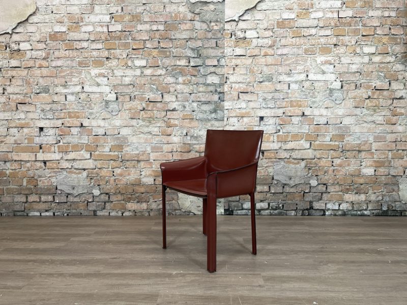 De Couro of Brazil leather dining chair met armleuningen - Afbeelding 3