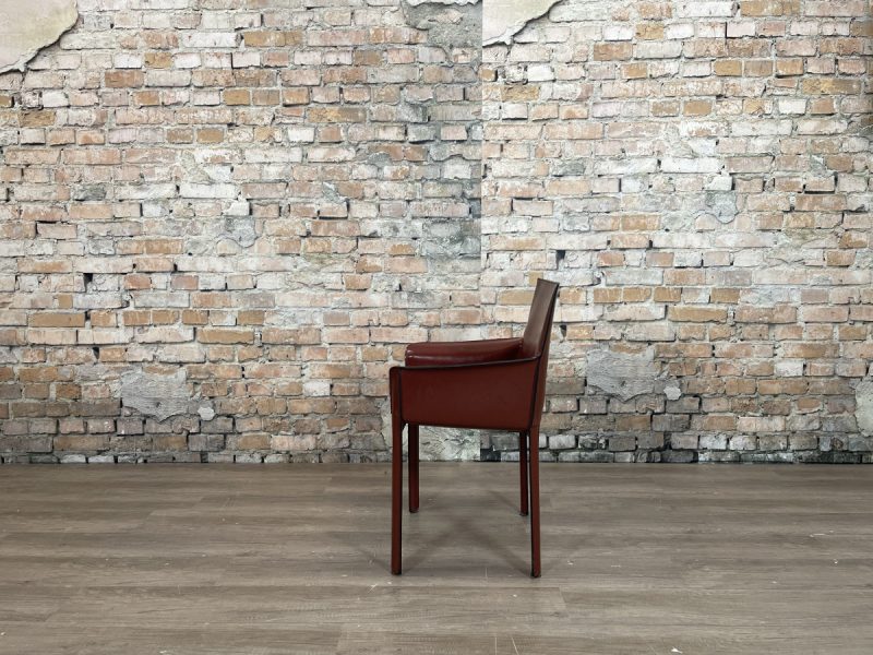 De Couro of Brazil leather dining chair met armleuningen - Afbeelding 4