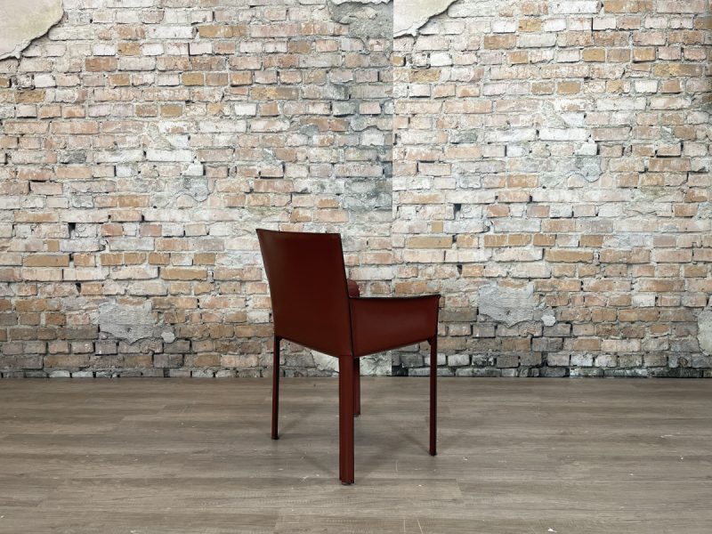 De Couro of Brazil leather dining chair met armleuningen - Afbeelding 7