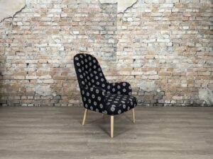 Design-Stoel-Stof-Hout-fauteuil-theresales