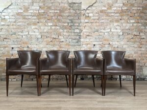 Stoel-Matteo-Grassi-Vela-bruin-set-van-4-TheReSales