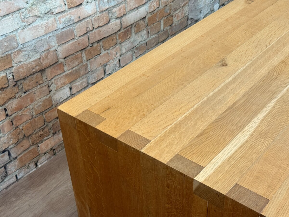 Eiken Design Tafel op Wielen - Afbeelding 6