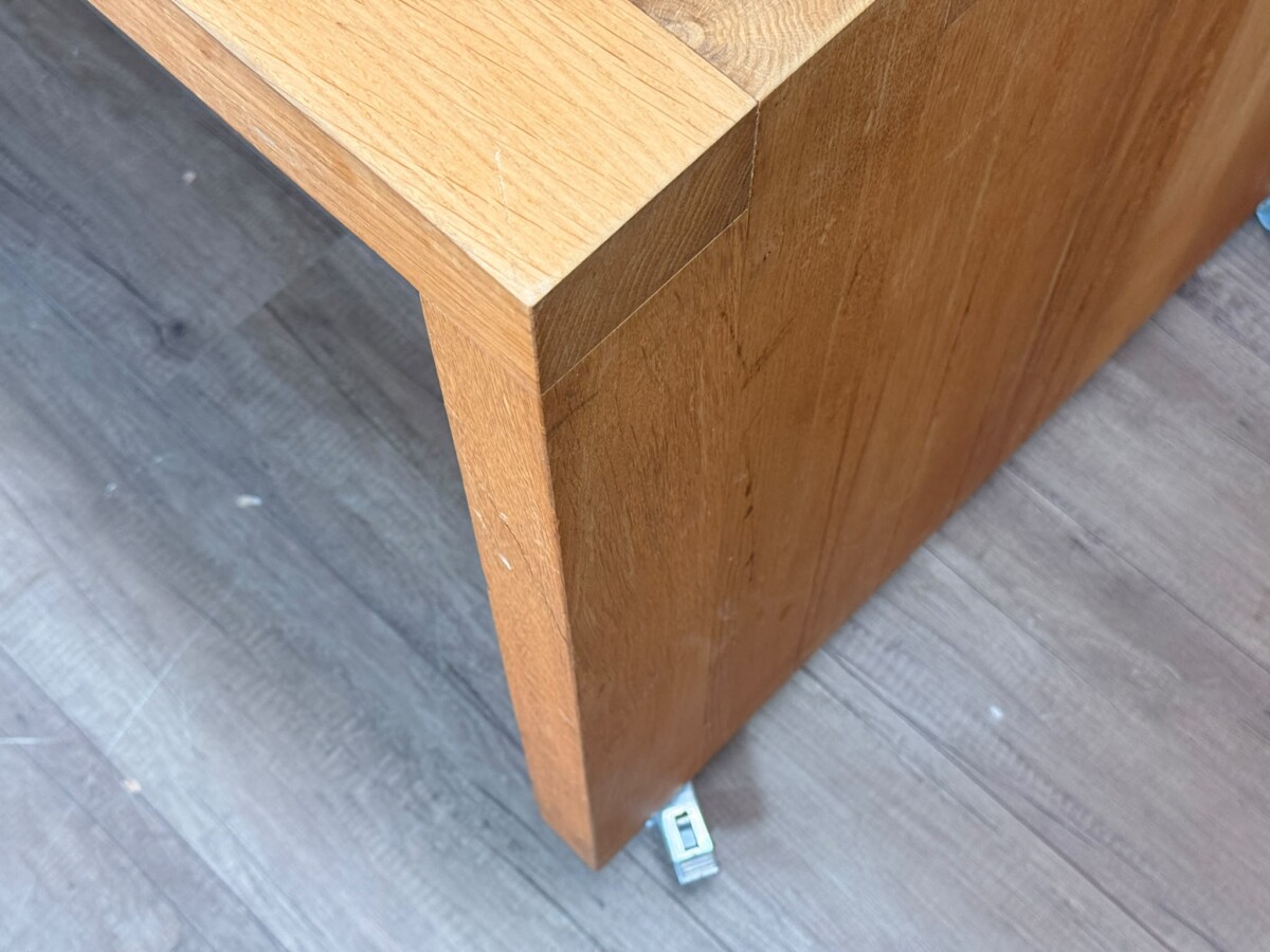 Eiken Design Tafel op Wielen - Afbeelding 3