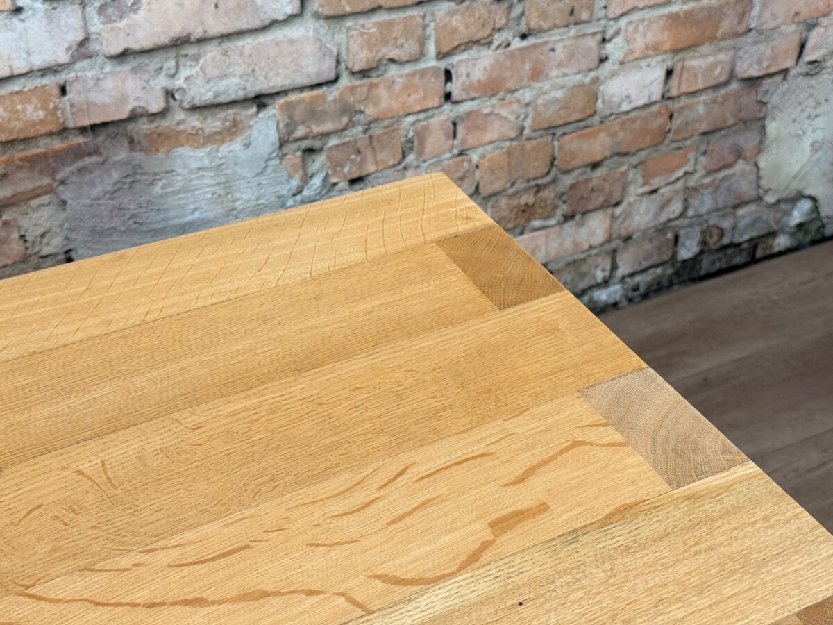 Eiken Design Tafel op Wielen - Afbeelding 2